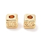 Brass Beads, Cadmium Free & Nickel Free & Lead Free, Cube, Real 18K Gold Plated, 3x3.5x3.5mm, Hole: 1.5mm