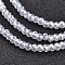 Electroplate Glass Beads Strands, Faceted Rondelle, AB Color Plated, Clear AB, 3x2mm, Hole: 1mm, about 178pcs/strand, 15 inch