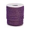 Nylon Threads, Milan Cords/Twisted Cords, Purple, 3mm, about 21.87 yards(20m)/roll