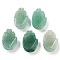 Natural Green Aventurine Pendants, Hansa Hands, 26~27x18.5~19x6~6.5mm, Hole: 1.5mm