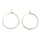 Brass Hoop Earrings Findings, Wine Glass Charms Findings, Light Gold, 30.5x25mm, Pin: 0.6mm
