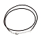 Leather Cord Necklace Making, with Zinc Alloy Lobster Claw Clasps and Brass Findings, Nickel Free, Platinum Metal Color, Coconut Brown, 47~48cm(18.5~19 inch)