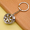 Alloy Imitation Tyre Keychain, Platinum, Pendant: 3.2x1.5cm