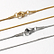 304 Stainless Steel Snake Chains Necklaces, with Lobster Claw Clasps, Mixed Color, 17.7 inch(45cm), 0.9mm