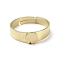 304 Stainless Steel Pad Rings Setting, Round, Golden, Tray: 3~5mm, 3~5mm,US Size 7(17.3mm)