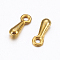 Alloy Charms, Chain Extender Drop, Long-Lasting Plated, Teardrop, Golden, 7x2.5x2mm, Hole: 1mm