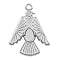 304 Stainless Steel Pendant Cabochon Settings, Eagle Charm, Stainless Steel Color, Tray: 6x4mm, 28x21x2mm, Hole: 2mm