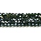 Transparent Electroplate Glass Beads Strands, AB Color Plated, Faceted, Bicone, Dark Green, 3.5~3.8mm, about about 107~110pcs/strand, 32.5~34cm