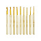 Aluminum Crochet Hooks Needles, with Bamboo Handle, for Braiding Crochet Sewing Tools, Blanched Almond, 135x10mm, Pin: 2~6mm, 9pcs/set
