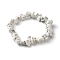 Synthetical Howlite Chip Beads Stretch Bracelet for Women, Inner Diameter: 1-7/8~2 inch(4.8~5cm)