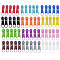 Zinc Alloy Zipper Puller, Garment Accessories, Mixed Color, 22x7.5x1mm, Hole: 5.5mm, 60pcs/box