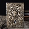 Embossed Bird PU Imitation Leather Notebooks, Retro Travel Journals, Dark Khaki, 215x145mm