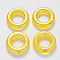 Transparent Acrylic Linking Rings, AB Color Plated, Imitation Gemstone Style, Round Ring, Yellow, 25x6mm, Inner Diameter: 12.5mm