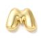 Brass Pendants, Long-Lasting Plated, Real 18K Gold Plated, Letter M, 10x12.5x3.5mm, Hole: 1.4mm