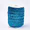 Glitter Sparkle Ribbon, Polyester & Nylon Ribbon, Deep Sky Blue, 3/8 inch(9.5~10mm), about 50yards/roll(45.72m/roll)