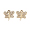 UV Plating Alloy Rhinestone Pendants, Dragonfly Charms, Light Gold, 15.5x15.5x2mm, Hole: 2mm