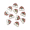 (Defective Closeout Sale: Yellowing), Alloy Enamel Pendants, Cadmium Free & Lead Free, Rainbow & Cloud Charms, for Children Kids Jewelry Making, Platinum, Colorful, 18x19x2mm, Hole: 1.6mm
