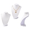 Jewelry Necklace Display Bust, with Wood and Cardboard, WhiteSmoke, 254x180x110mm