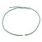 Nylon Cords Necklace Making, with Golden Brass Findings, Long-Lasting Plated, Dark Sea Green, 22~22.8 inch(56~58cm), Hole: 1.7mm