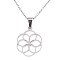 Non-Tarnish 201 Stainless Steel Pendant Necklaces, with Cable Chains and Lobster Claw Clasps, Seed of Life, Stainless Steel Color, 17.71 inch(45cm), 1.5mm