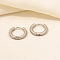 Stylish Stainless Steel Hoop Earrings for Women, Stainless Steel Color