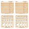 Square Wooden Knitting Needle Gauge Tools, Measuring Tool, for Crochet Hooks, Yarn Thickness, Wheat, 6.3x6.3x0.5cm, 4pcs/set