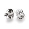 Tibetan Style Alloy Tube Bails, Loop Bails, Bail Beads, Column, Lead Free & Cadmium Free, Antique Silver, 9x7x7mm, Hole: 2mm, about 1250pcs/1000g
