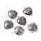 Natural Glaucophane Pendants, with Platinum Tone Brass Findings, Heart, 27~28x24.5~26x6~8.5mm, Hole: 2.4x5.6mm