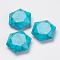 Synthetic Turquoise Pendants, Hexagon, 28~29x25x9~10mm, Hole: 1.5mm