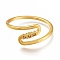 304 Stainless Steel Finger Rings, with Clear Cubic Zirconia, Golden, US Size 7, Inner Diameter: 17mm