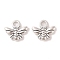 Tibetan Style Charms, Lead Free and Nickel Free, Bee, Antique Silver, 10x11x2mm, Hole: 2mm