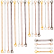 20Pcs 20 Styles Iron Curb Chain Extender, End Chains, with Zinc Alloy Lobster Claw Clasps, Mixed Color, 50~150mm, 1Pc/style