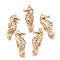 304 Stainless Steel Pendants, Sea Horse, Real 18K Gold Plated, 26.5x10x4mm, Hole: 1mm