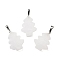 Natural Quartz Crystal Pendants, Rock Crystal Christmas Tree Charms with Rack Plating Brass Snap on Bails, Platinum, 27x20x5mm, Hole: 8x5mm