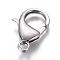Tarnish Resistant 304 Stainless Steel Lobster Claw Clasps, Parrot Trigger Clasps, Manual Polishing, Stainless Steel Color, 27x17.8x5.2mm, Hole: 4mm