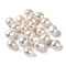 Natural Cultured Freshwater Pearl Beads, Two Sides Polished, No Hole, Two Sides Polished, WhiteSmoke, 8.5~10x6.5~9mm