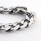 Non-Tarnish 304 Stainless Steel Curb Chains Necklaces, with Lobster Claw Clasps, Stainless Steel Color, 23.8 inch(60.5cm), 7.5mm