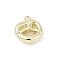 Rack Plating Alloy Pendants,  Knot Charms, Lead Free & Nickel Free & Cadmium Free, Golden, 14.5x13.5x4.5mm, Hole: 1.6mm