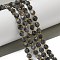 Natural Larvikite Beads Strands, with Seed Beads, Faceted, Dice, 6x6mm, Hole: 1mm, about 47~52pcs/strand, 15.35''~15.75''(39~40cm)