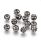 Brass Crystal Rhinestone Beads, Grade A, Barrel, Gunmetal, 9x10mm, Hole: 1.5mm