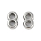 Non-Tarnish 304 Stainless Steel Multi-Strand Links, Number 8, Stainless Steel Color, 11x6.5x3.5mm, Hole: 3mm