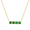 Colorful Gemstones Necklaces, Stainless Steel Cable Chain Necklace for Women