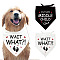 Cotton Dog's Kerchief, Triangle Pet's Bandana, Word, 390x780mm, 2pcs/set