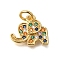 Rack Plating Brass Micro Pave Cubic Zirconia Pendants, with Jump Ring, Long-Lasting Plated, Lead Free & Cadmium Free, Elephant Charms, Real 18K Gold Plated, 10x12x2mm, Hole: 3mm