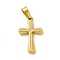 PVD Vacuum Plating 304 Stainless Steel Pendants, Cross Charms, Golden, 19x12x2mm, Hole: 5.5x3mm