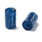 Resin European Beads, Large Hole Column Beads, Medium Blue, 15x9x9mm, Hole: 5mm