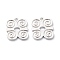 Brass Pendants, Long-Lasting Plated, Adinkra Symbols DWENNIMMEN, Platinum, 16x13x1.2mm, Hole: 1.6mm