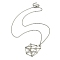 Tarnish Resistant 304 Stainless Steel Macrame Pouch Braided Gemstone Holder Pendant Necklace Making, with Cable Chains and Lobster Claw Clasps, Stainless Steel, 19.69 inch(50cm)
