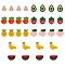 GOMAKERER 32 Pcs 8 Styles Fruit Patch, Wool and Polyester Fruit Iron On Patches Embroidered Sew On Patches DIY Accessories for Jackets, Backpacks, Caps, Jeans to Decorate Clothes