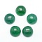 Natural Dyed & Heated Green Onyx Agate Cabochons, Half Round, 12x5~6mm